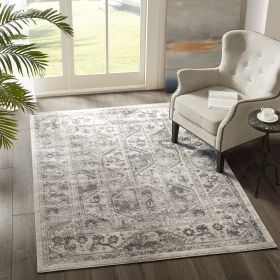 Beige-Cream, Tiled Border Area Rug 8' x 10'