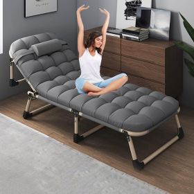 Heavy duty folding bed, camping bed with flip-up mattress (mattress included), portable guest bed, suitable for teenagers, adults, travel, camping
