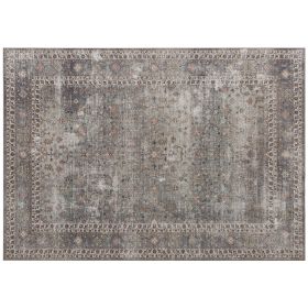 Dark Mixed-Brown, Machine Washable Area Rug 8x10, Non-Slip Traditional Floor Cover Foldable Carpet for Living Room