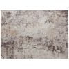 Mixed-Dark Brown Machine Washable Area Rug 4x6, Non-Slip Modern Abstract Floor Carpet for Living Room, Bedroom, Dining Room