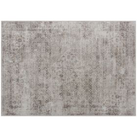 Light-Mixed Brown, Machine Washable Area Rug 4x6, Non-Slip Traditional Floor Carpet for Living Room, Bedroom