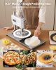 Manual Pizza Dough Press Machine, 9.5 inch Pizza Pastry Press Plate, Stainless Steel Bread Presser,  and 100 Pcs Parchment Pape