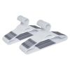 (2 pack) Non-Slip Clothing Hangers, 30 Pack, White, Durable Plastic, TPE Strips