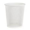 Mesh Waste Basket White Steel Indoor Trash Can, Nonslip Base, Fingerprint-Resistant, 3 Gallon Capacity