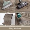 Beige Outdoor Mat 17"x30" Non Slip Front Door Mat Outside Absorbent Rubber Welcome Mat Low Profile Dirt Trapper Indoor Outdoor Doormat