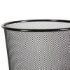 Mesh Waste Basket Black Steel, 3 Gallon, Nonslip Base, Fingerprint-Resistant, Indoor Mesh Trash Can