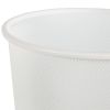 Mesh Waste Basket White Steel Indoor Trash Can, Nonslip Base, Fingerprint-Resistant, 3 Gallon Capacity