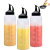 3Pcs Plastic Squeeze Condiment Bottles 12oz; Oil Dispenser Bottle; Refillable With Twist On Cap Lids; For Barbecue Sauce; Oil; Condiments