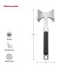 Cast Aluminum Meat Tenderizer Tool Dual-Sided Kitchen Mallet, Black
