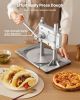 Manual Pizza Dough Press Machine, 9.5 inch Pizza Pastry Press Plate, Stainless Steel Bread Presser,  and 100 Pcs Parchment Pape