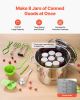 11 Piece Canning Starter Kit, Stainless Steel Water Bath: Pot, Rack, Lid, Ladle, Funnel, Tongs, Jar Lifter, Wrench, Measuring Cup