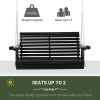 2 Seater Outdoor Patio Swing Chair-Black