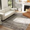 Dark Mixed-Brown, Machine Washable Area Rug 8x10, Non-Slip Traditional Floor Cover Foldable Carpet for Living Room