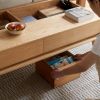 Elevating Center Table Low Table 100% Solid Oak Wood Top Plate Desk Coffee Table Width 120 x Depth 65 x Height 45 cm Study Desk