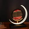Moving Sand Art Picture with LED; 3D Round Sand Picture Lamp 3 Colors Art Light with Stand Relaxing Desktop Home Decor and Office