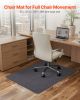 Dark Grey Chair Mat, 55 x 35-inch Office Chair Mat for Hard Floors, Floor Protector for Rolling Chairs, Polyester Surface, Non-Slip & Easy to Clean