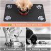 Manifest Picks- Pet Feeding Food and Water Mat Waterproof Rubber Backing