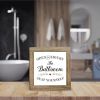 Bathroom Humor Open 24 Hrs Decor, Modern Farmhouse Home Decoration, Rustic Wooden Box Plaque Sign
