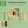 80.3" L x 33.5" W x 36.6" H Wooden Chicken Coop Chicken Cage