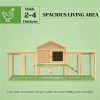 80.3" L x 33.5" W x 36.6" H Wooden Chicken Coop Chicken Cage