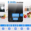 KOIOS Food Scale, 33lb/15kg Digital Kitchen Scale Grams and Ounces, 1g/0.1oz Precise Graduation, Type-C Charging, AAA Battery Included(Black)