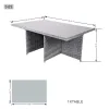 Grey Direct Wicker 11-Piece Outdoor Wicker Dining Set Garden Rattan Dining Chair Lounge Set