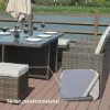Direct Wicker 11-Piece Outdoor Wicker Dining Set Garden Rattan Dining Chair Lounge Set
