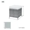 Grey Direct Wicker 11-Piece Outdoor Wicker Dining Set Garden Rattan Dining Chair Lounge Set