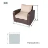 Grey Direct Wicker 5-Piece Outdoor Rattan Furniture Patio Conversation Set with Cushion