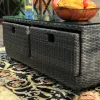 Grey Direct Wicker 5-Piece Outdoor Rattan Furniture Patio Conversation Set with Cushion