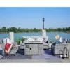 Light Gray Direct Wicker 5-Piece Wicker Patio Fire Pit Sectional Seating Set