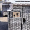 Light Gray Direct Wicker 5-Piece Wicker Patio Fire Pit Sectional Seating Set