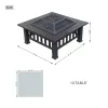Durable Outdoor Fire Pit Table for Wood Burning with Accessories Direct Wicker