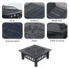 Durable Outdoor Fire Pit Table for Wood Burning with Accessories Direct Wicker