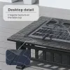 Durable Outdoor Fire Pit Table for Wood Burning with Accessories Direct Wicker