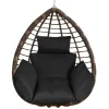 Egg Chair Cushion Hanging Basket Seat Cushion, Black