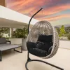 Egg Chair Cushion Hanging Basket Seat Cushion, Black