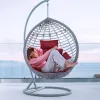 Egg Chair Cushion Hanging Basket Seat Cushion Wine Red