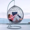 Egg Chair Cushion Hanging Basket Seat Cushion, Navy