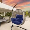 Egg Chair Cushion Hanging Basket Seat Cushion, Navy