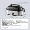 Electric Roaster Oven, 18 QT Turkey Roaster Oven with Self-Basting Lid, 1450W Roaster Oven with Defrost & Warm Function
