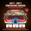 Electric Roaster Oven, 18 QT Turkey Roaster Oven with Self-Basting Lid, 1450W Roaster Oven with Defrost & Warm Function