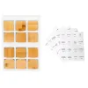 Empty Spice Jars with Label Pack (12x Bamboo Lid Glass Jar). Small 8oz Spice Storage Bottles, 72 Printed Spice Stickers and 20 Writable Pantry Labels