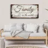 Family is Important Quotes Canvas Wall Art for Living Room, 20x40in