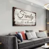 Family is Important Quotes Canvas Wall Art for Living Room, 20x40in