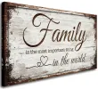 Family is Important Quotes Canvas Wall Art for Living Room, 20x40in