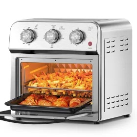 Family Size Air Fryer Toaster Oven Combo, 13QT, 360° Hot Air Circulation for Healthy Oil-Free Cooking, Multifunctional Convection