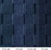 Navy Blue Fleece Throw Blanket for Couch, Super Soft and Warm Lightweight Checkered Pattern Blankets for All Seasons, 50x60 Inches,