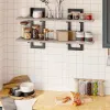 Griege Floating Shelves, 15 Inch Wall Shelf Set of 2, Storage Shelves 2-Tier, Hanging Shelves