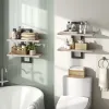 Griege Floating Shelves, 15 Inch Wall Shelf Set of 2, Storage Shelves 2-Tier, Hanging Shelves